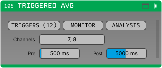 Triggered Average: the editor