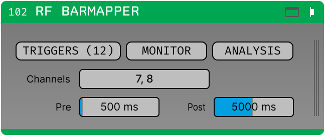 Receptive Field Bar Mapper: the editor
